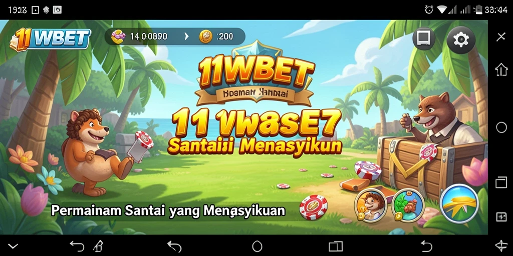 Tampilan utama 11WBET dengan tampilan gameplay seru dan interaktif.