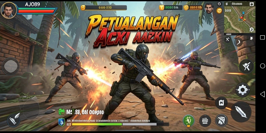Tampilan seru gameplay AJO89 yang penuh aksi dan tantangan.