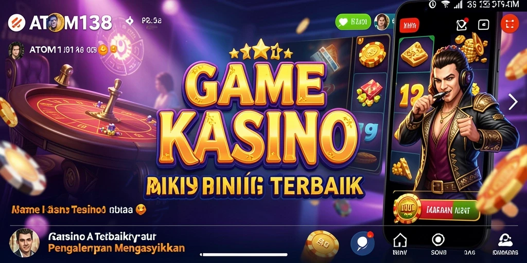 Screenshot utama ATOM138 menampilkan pengalaman bermain Kasino yang seru dan mendebarkan.