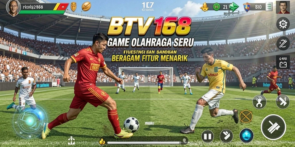Screenshot BTV168 menampilkan aksi seru dalam permainan olahraga.