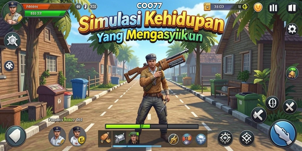 Tampilan gameplay menampilkan interaksi karakter yang menarik dan lingkungan yang hidup.