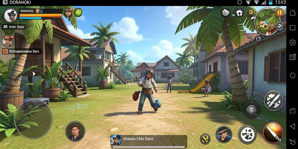 Tampilan gameplay menarik dari DORAHOKI yang mengajak pemain berinteraksi.