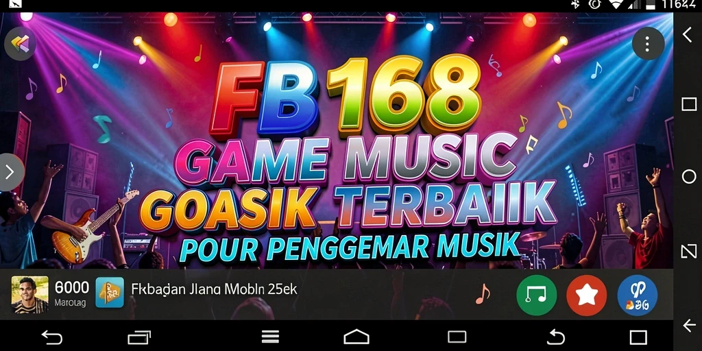 Screenshot FB168 menampilkan gameplay seru dengan lagu-lagu terkenal.