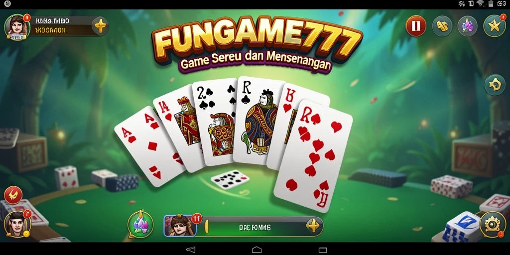 Tampilan gameplay menarik di FUNGAME777 game Domino.