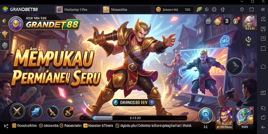 Tangkapan layar menunjukkan aksi mendebarkan dalam permainan GRANDBET88 dengan grafis yang tajam.