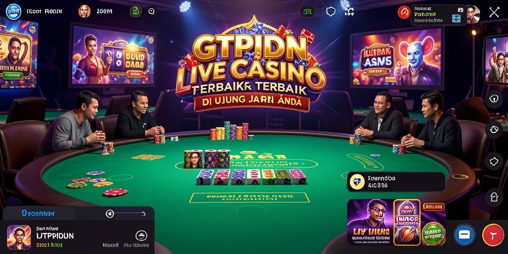 Screenshot GTPIDN menampilkan dealer live yang berinteraksi dengan pemain secara langsung.