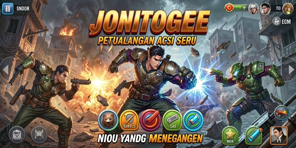 Tampilan gameplay JONITOGEL yang penuh aksi dan tantangan.