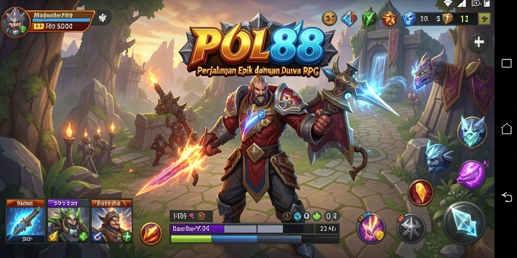 Tangkapan layar POL88 menunjukkan aksi petualangan RPG yang menegangkan dan seru.