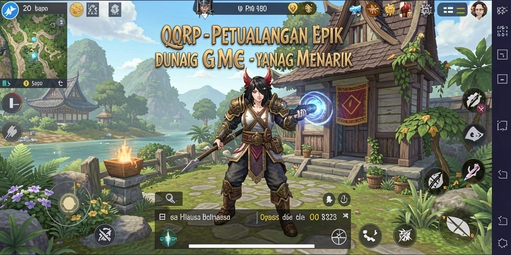 Screenshot gameplay QQRP yang menunjukkan aksi seru dalam dunia RPG.