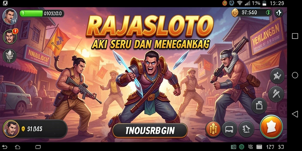 Tampilan menegangkan dari gameplay RAJASLOTO yang seru.