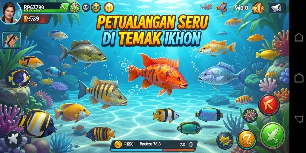 Tampilan gameplay Tembak Ikan yang menarik dan menantang.
