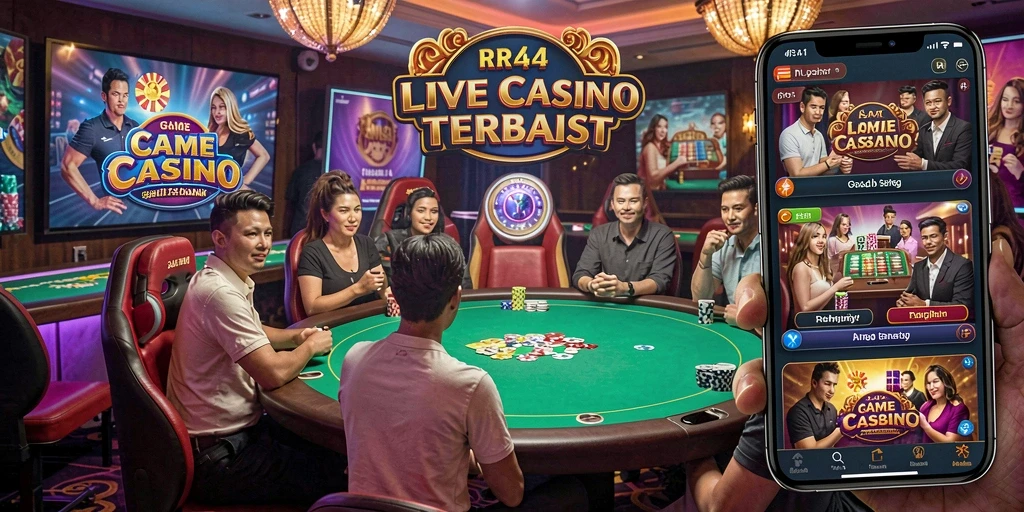 Screenshot gameplay Live Casino RR44 yang mendebarkan dan interaktif.