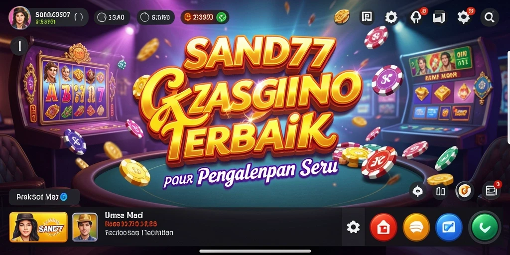 Screenshot permainan SAND77 dengan grafis Kasino yang memukau.