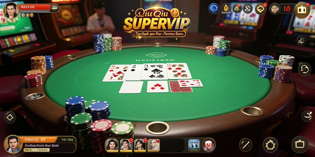 Tampilan gameplay QiuQiu yang seru dan mendebarkan.