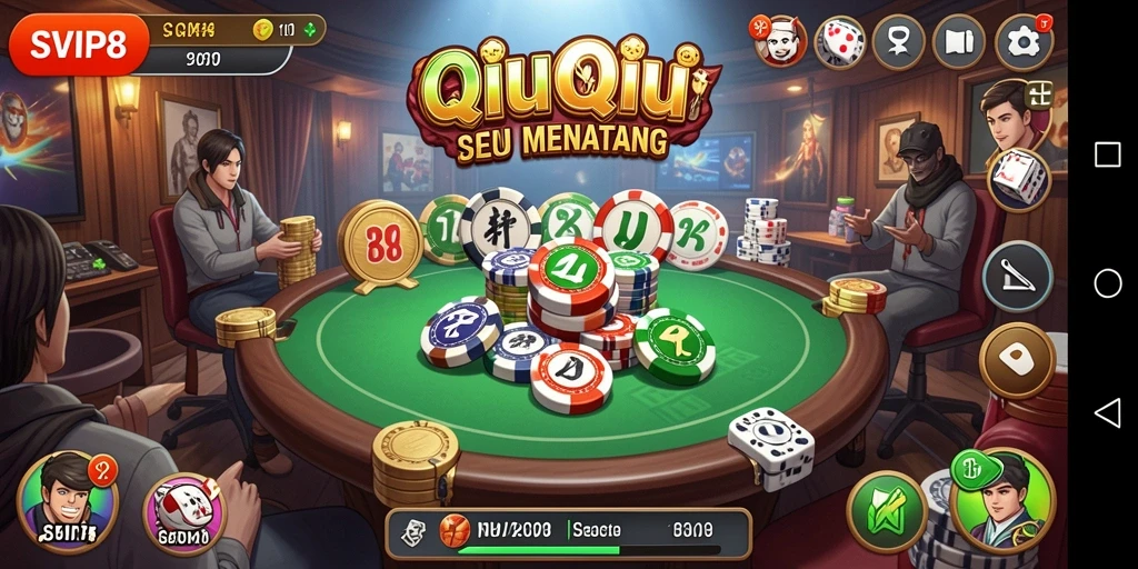 Tampilan menarik dari gameplay QiuQiu di SVIP8.