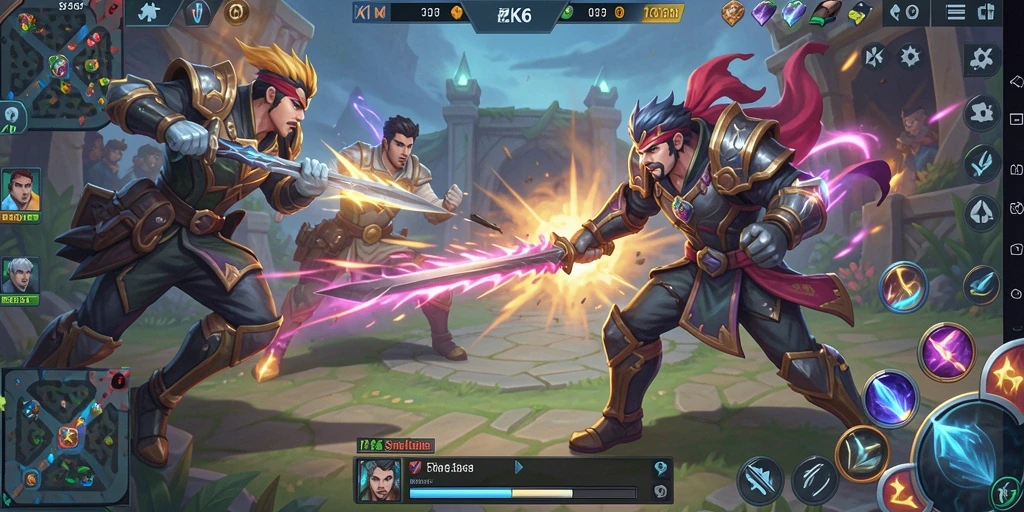 Gameplay ZK6 yang menarik dan penuh aksi di arena MOBA.